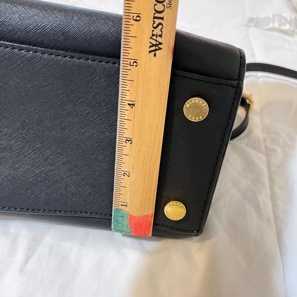 MICHAEL KORS  BLACK HANGBAG, BLACK WITH GOD TONE HARDWARE - Picture 9 of 16